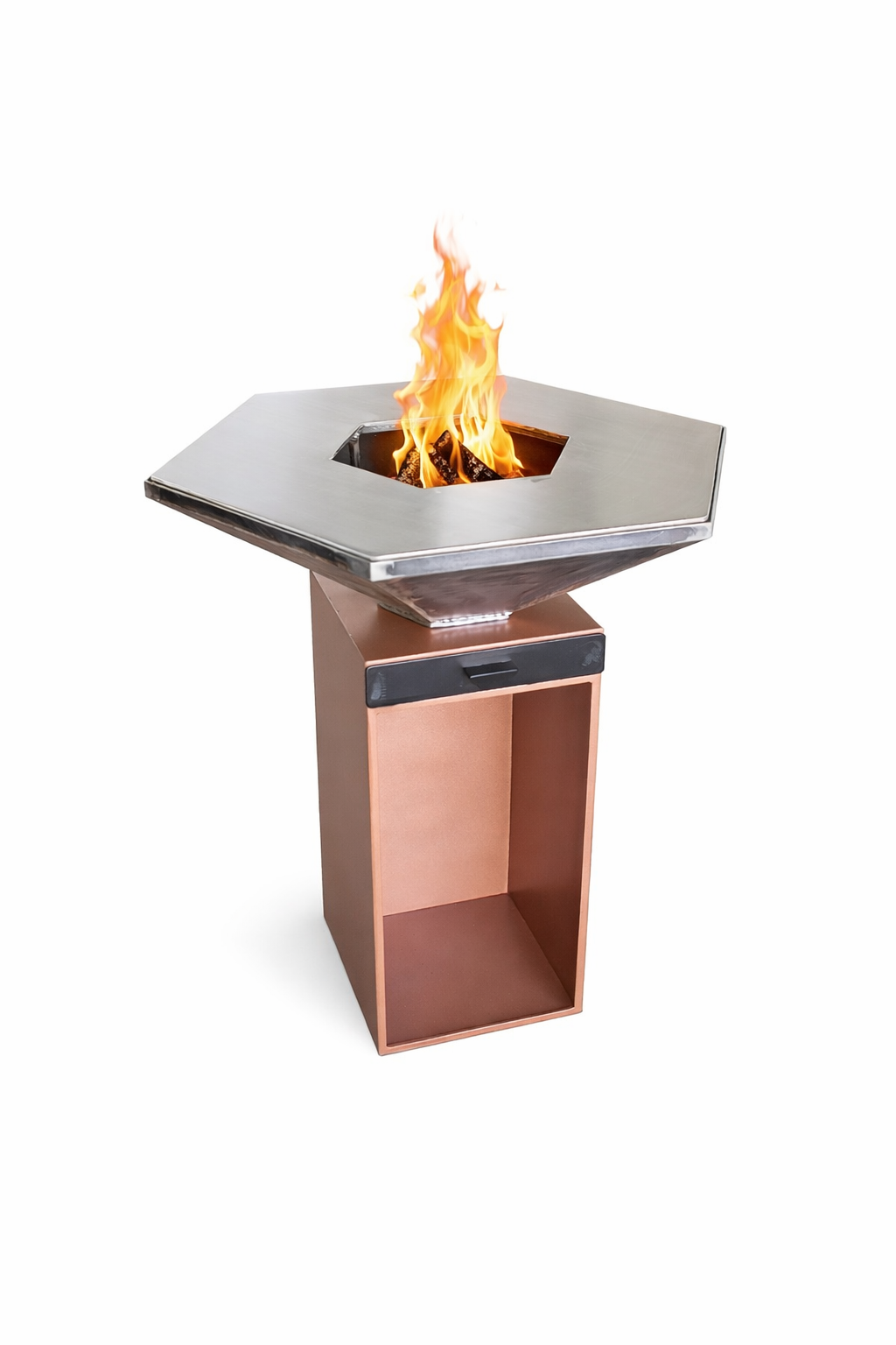 Braciere da giardino a legna con piastra cottura – Design artigianale Made in Italy | Licaridesign