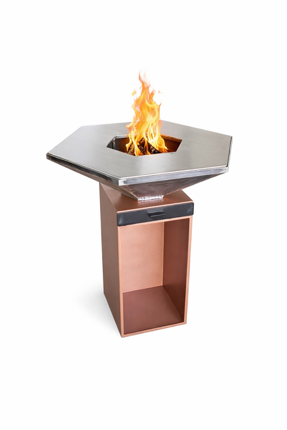 Braciere da giardino a legna con piastra cottura – Design artigianale Made in Italy | Licaridesign