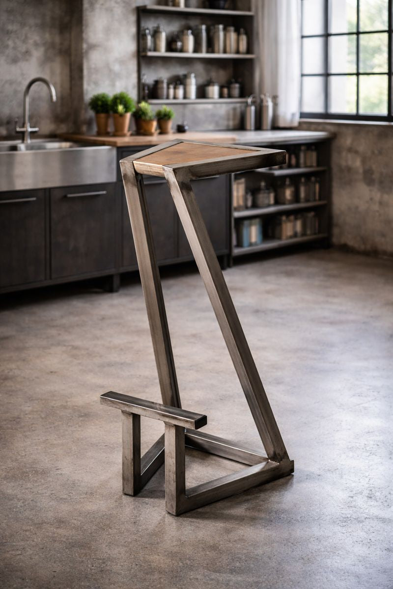 Sgabello in metallo modello Ambra