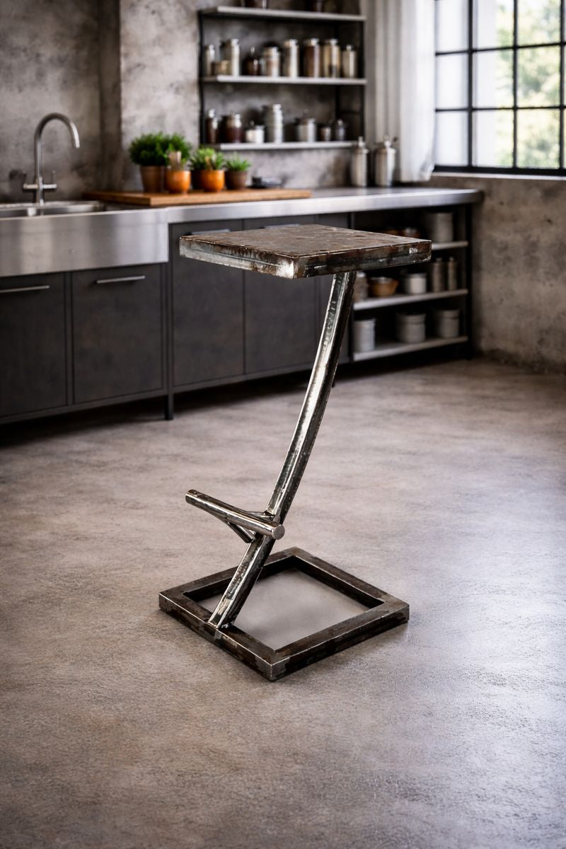 Sgabello da bar / cucina in metallo stile industrial – Licari Design