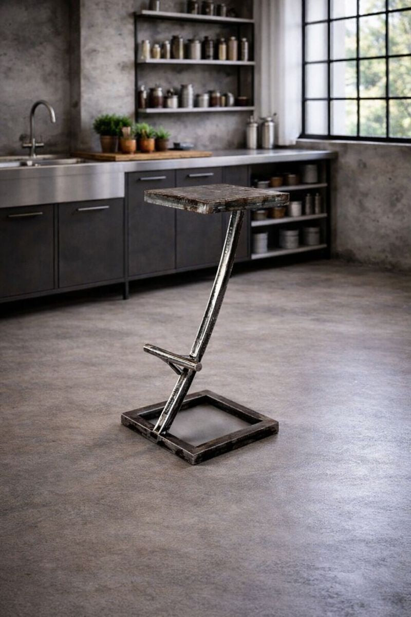 Sgabello da bar / cucina in metallo stile industrial