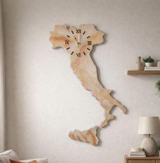 Orologio da parete Italia in resina effetto marmo