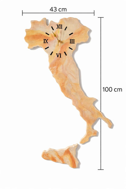 Orologio da parete Italia in resina effetto marmo