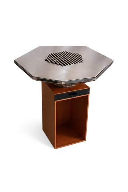 Braciere da giardino a legna con piastra cottura – Design artigianale Made in Italy | Licaridesign